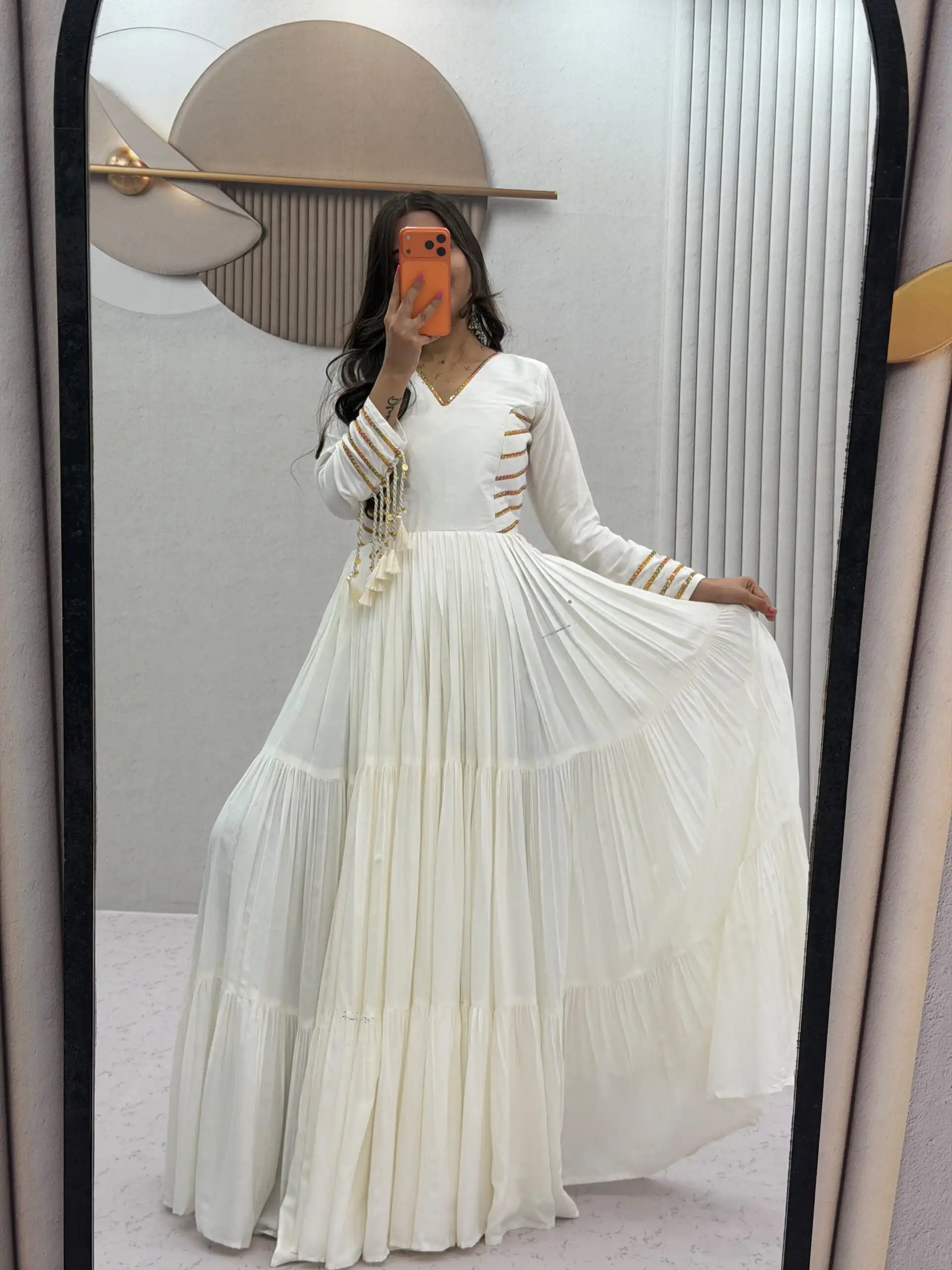 PC 590 White in Color Pure Cotton ace Work Gown . Wedding, Party, Festive, Events Get it for ₹2449. Delivery 4-6 Working Days. Best Online Shop now. | Gowns, Bollywood Gowns, Creative Gowns, Designer Gowns, Embroidered Gowns, Party Wear Gowns