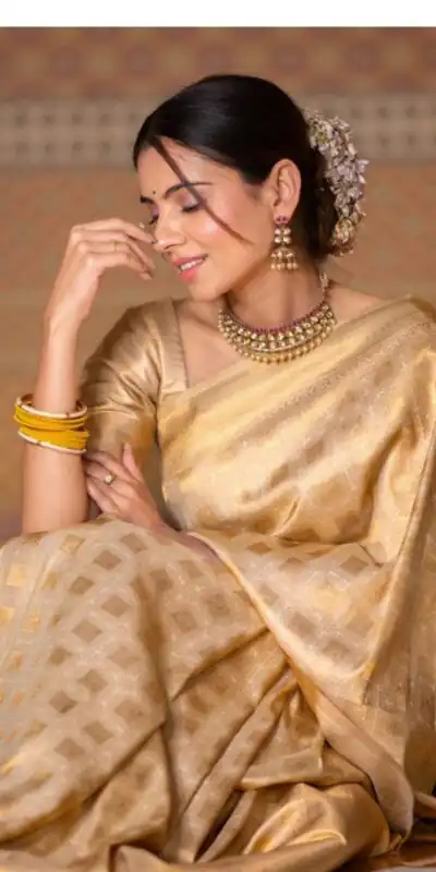 KPR 237 Cream Soft Lichi Silk Cloth Saree Perfect for Wedding, Party, Family Gatherings, Sangeet, Ethnic Day – . Festive Deal ₹1299. Delivery 4-6 Workin | Sarees, Bollywood Sarees, Creative Sarees, Designer Sarees, Embroidered Sarees, Ethnic Saree, Modern Digital sarees, Party Wear Sarees