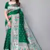 KPR 295 Green Soft Lichi Silk Cloth Saree Perfect for Wedding, Party, Family Gatherings, Sangeet, Ethnic Day – . Festive Deal ₹1449. Delivery 4-6 Workin | Sarees, Bollywood Sarees, Creative Sarees, Designer Sarees, Embroidered Sarees, Ethnic Saree, Modern Digital sarees, Party Wear Sarees