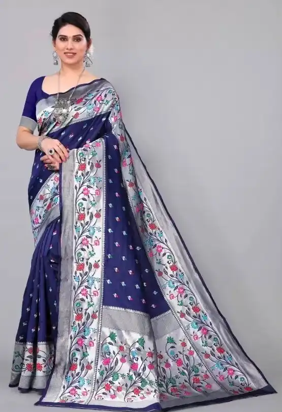 KPR 295 Navy Blue Soft Lichi Silk Cloth Saree Perfect for Wedding, Party, Family Gatherings, Sangeet, Ethnic Day – . Festive Deal ₹1449. Delivery 4-6 Workin | Sarees, Bollywood Sarees, Creative Sarees, Designer Sarees, Embroidered Sarees, Ethnic Saree, Modern Digital sarees, Party Wear Sarees