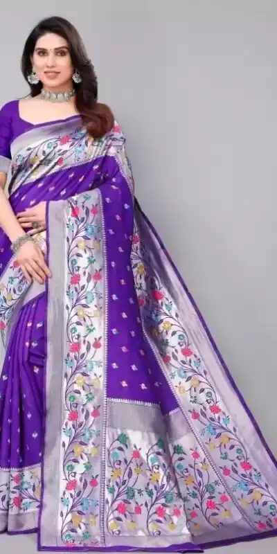 KPR 295 Purple Soft Lichi Silk Cloth Saree Perfect for Wedding, Party, Family Gatherings, Sangeet, Ethnic Day – . Festive Deal ₹1449. Delivery 4-6 Working | Sarees, Bollywood Sarees, Creative Sarees, Designer Sarees, Embroidered Sarees, Ethnic Saree, Modern Digital sarees, Party Wear Sarees