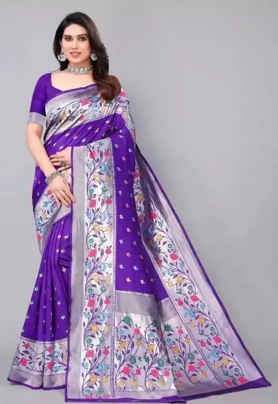 KPR 295 Purple Soft Lichi Silk Cloth Saree Perfect for Wedding, Party, Family Gatherings, Sangeet, Ethnic Day – . Festive Deal ₹1449. Delivery 4-6 Working | Sarees, Bollywood Sarees, Creative Sarees, Designer Sarees, Embroidered Sarees, Ethnic Saree, Modern Digital sarees, Party Wear Sarees
