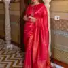 KPR 237 Red Soft Lichi Silk Cloth Saree Perfect for Wedding, Party, Family Gatherings, Sangeet, Ethnic Day – . Festive Deal ₹1299. Delivery 4-6 Workin | Sarees, Bollywood Sarees, Creative Sarees, Designer Sarees, Embroidered Sarees, Ethnic Saree, Modern Digital sarees, Party Wear Sarees