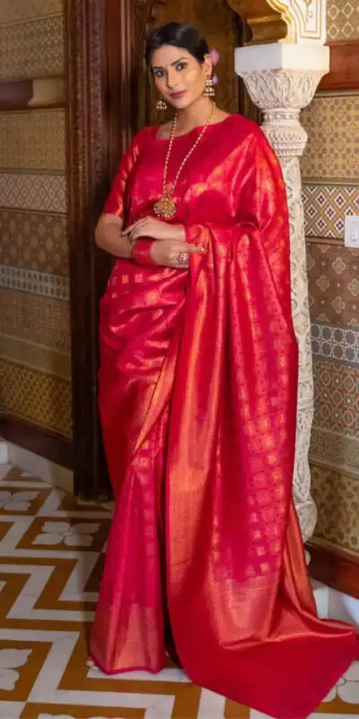 KPR 237 Red Soft Lichi Silk Cloth Saree Perfect for Wedding, Party, Family Gatherings, Sangeet, Ethnic Day – . Festive Deal ₹1299. Delivery 4-6 Workin | Sarees, Bollywood Sarees, Creative Sarees, Designer Sarees, Embroidered Sarees, Ethnic Saree, Modern Digital sarees, Party Wear Sarees