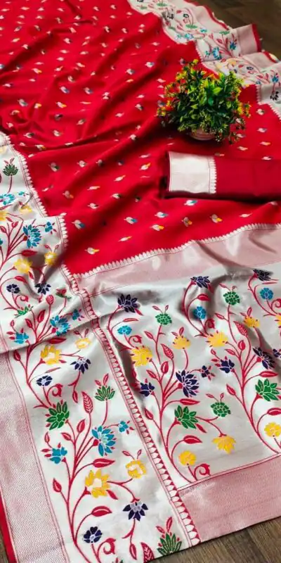 KPR 295 Red Soft Lichi Silk Cloth Saree Perfect for Wedding, Party, Family Gatherings, Sangeet, Ethnic Day – . Festive Deal ₹1449. Delivery 4-6 Workin | Sarees, Bollywood Sarees, Creative Sarees, Designer Sarees, Embroidered Sarees, Ethnic Saree, Modern Digital sarees, Party Wear Sarees