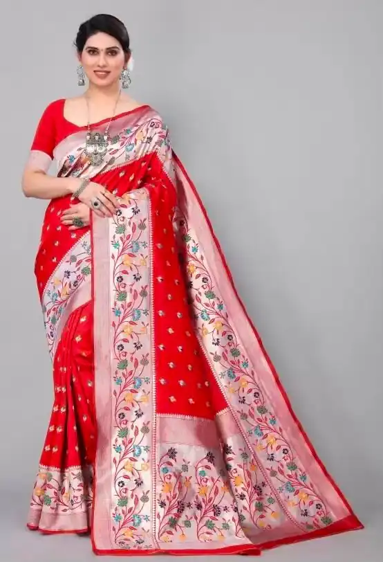 KPR 295 Red Soft Lichi Silk Cloth Saree Perfect for Wedding, Party, Family Gatherings, Sangeet, Ethnic Day – . Festive Deal ₹1449. Delivery 4-6 Workin | Sarees, Bollywood Sarees, Creative Sarees, Designer Sarees, Embroidered Sarees, Ethnic Saree, Modern Digital sarees, Party Wear Sarees