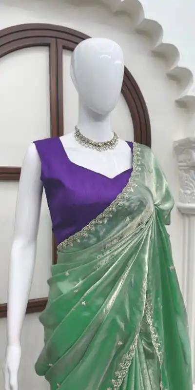 KD 633 Sea Green | Sea Green Fendy Silk Saree with Sequins Work. Festive Deal ₹1849. Delivery 4-6 Working Days. Shop now. | Sarees, Bollywood Sarees, Creative Sarees, Designer Sarees, Embroidered Sarees, Ethnic Saree, Modern Digital sarees, Party Wear Sarees