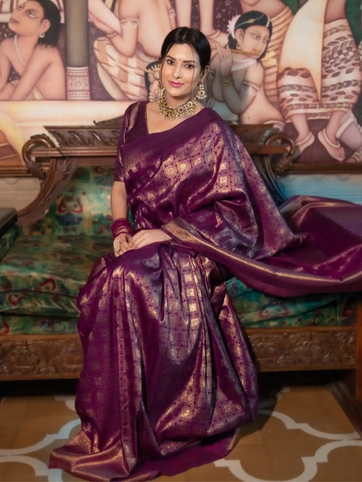 KPR 237 Wine Soft Lichi Silk Cloth Saree Perfect for Wedding, Party, Family Gatherings, Sangeet, Ethnic Day – . Festive Deal ₹1299. Delivery 4-6 Workin | Sarees, Bollywood Sarees, Creative Sarees, Designer Sarees, Embroidered Sarees, Ethnic Saree, Modern Digital sarees, Party Wear Sarees