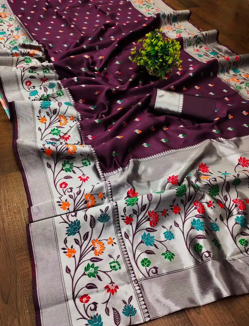 KPR 295 Wine Soft Lichi Silk Cloth Saree Perfect for Wedding, Party, Family Gatherings, Sangeet, Ethnic Day – . Festive Deal ₹1449. Delivery 4-6 Workin | Sarees, Bollywood Sarees, Creative Sarees, Designer Sarees, Embroidered Sarees, Ethnic Saree, Modern Digital sarees, Party Wear Sarees