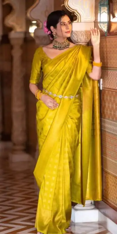 KPR 237 Yellow Soft Lichi Silk Cloth Saree Perfect for Wedding, Party, Family Gatherings, Sangeet, Ethnic Day – . Festive Deal ₹1299. Delivery 4-6 Workin | Sarees, Bollywood Sarees, Creative Sarees, Designer Sarees, Embroidered Sarees, Ethnic Saree, Modern Digital sarees, Party Wear Sarees
