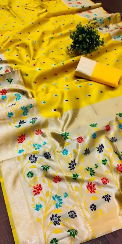 KPR 295 Yellow Soft Lichi Silk Cloth Saree Perfect for Wedding, Party, Family Gatherings, Sangeet, Ethnic Day – . Festive Deal ₹1449. Delivery 4-6 Workin | Sarees, Bollywood Sarees, Creative Sarees, Designer Sarees, Embroidered Sarees, Ethnic Saree, Modern Digital sarees, Party Wear Sarees