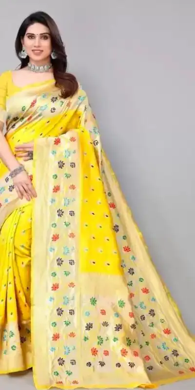 KPR 295 Yellow Soft Lichi Silk Cloth Saree Perfect for Wedding, Party, Family Gatherings, Sangeet, Ethnic Day – . Festive Deal ₹1449. Delivery 4-6 Workin | Sarees, Bollywood Sarees, Creative Sarees, Designer Sarees, Embroidered Sarees, Ethnic Saree, Modern Digital sarees, Party Wear Sarees