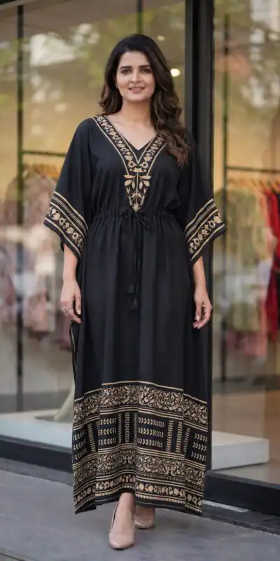 INLI Kaftan vol 7.0 Trendy Black French Crape Prints Kaftan Kurti . Get it for ₹1399. Delivery 4-6 Working Days. Shop now. | Kurti, Bollywood Kurti, Creative Kurtis, Designer Kurti, Party Wear Kurti, Selfie Kurti