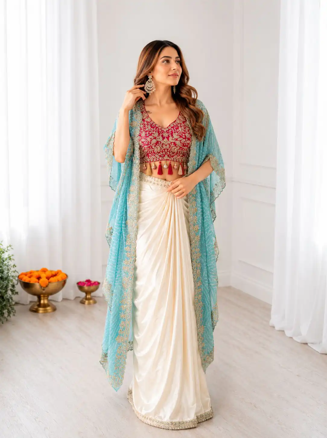 BB 48 Blue Crepe Silk Dhoti Suit Perfect for Wedding, Party, Festival Celebrations, Holi, Pooja – . Introductory Price ₹2099. Delivery 4-6 Working | Jump Suits, Salwar suit, Designer Suits, Casual Suits, Creative suits, Palazzo Suits, Party Wear Suits, Patiala Suits, Straight Suits
