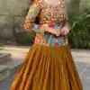 PC 579 Mustered Chinon silk Lehenga Choli with Sequins Work & Embroidery Work. Now at just ₹2749. Delivery 4-6 Working Days. Shop now. | Lehenga, Bollywood Lehenga, Creative Lehenga, Designer Lehenga, Embroidered Lehenga, Party Wear Lehenga