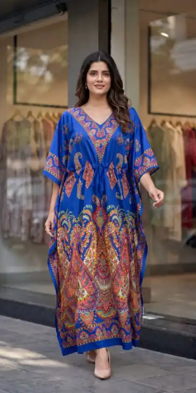 INLI Kaftan vol 7.0 Trendy Royal Blue French Crape Prints Kaftan Kurti . Get it for ₹1399. Delivery 4-6 Working Days. Shop now. | Kurti, Bollywood Kurti, Creative Kurtis, Designer Kurti, Party Wear Kurti, Selfie Kurti