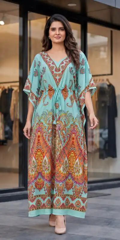 INLI Kaftan vol 7.0 Trendy Sea Green French Crape Prints Kaftan Kurti . Get it for ₹1399. Delivery 4-6 Working Days. Shop now. | Kurti, Bollywood Kurti, Creative Kurtis, Designer Kurti, Party Wear Kurti, Selfie Kurti