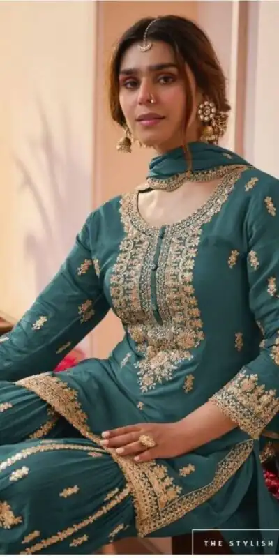 ZC 3 Idiots Teal Faux Georgette Salwar Suit with Lace Work & Embroidery Work. Introductory Price ₹2399. Delivery 4-6 Working Days. Shop now. | Jump Suits, Salwar suit, Designer Suits, Casual Suits, Creative suits, Palazzo Suits, Party Wear Suits, Patiala Suits, Straight Suits