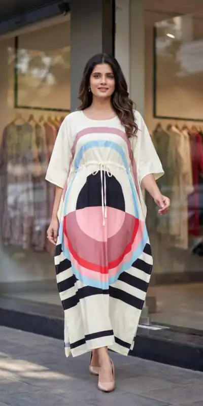 INLI Kaftan vol 7.0 Trendy White French Crape Prints Kaftan Kurti . Get it for ₹1399. Delivery 4-6 Working Days. Shop now. | Kurti, Bollywood Kurti, Creative Kurtis, Designer Kurti, Party Wear Kurti, Selfie Kurti