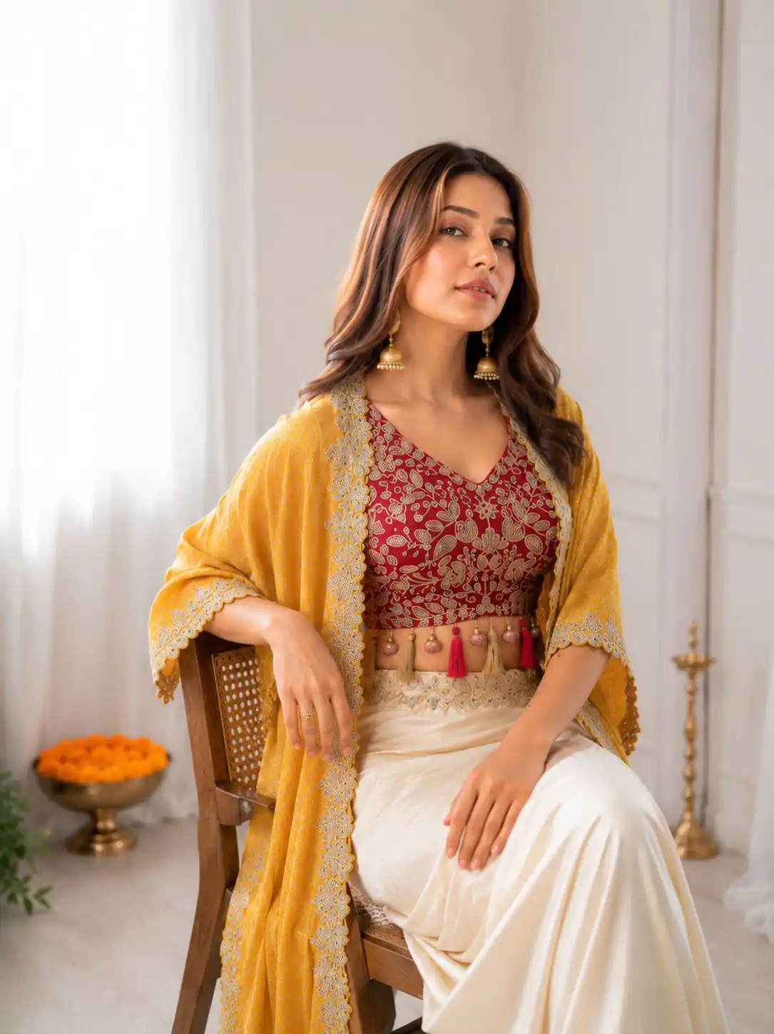 Perfect for Wedding, Party, Festival Celebrations, Holi, Pooja – BB 48 Yellow Yellow Crepe Silk Dhoti Suit. Introductory Price ₹2099. Delivery 4-6 Working | Jump Suits, Salwar suit, Designer Suits, Casual Suits, Creative suits, Palazzo Suits, Party Wear Suits, Patiala Suits, Straight Suits