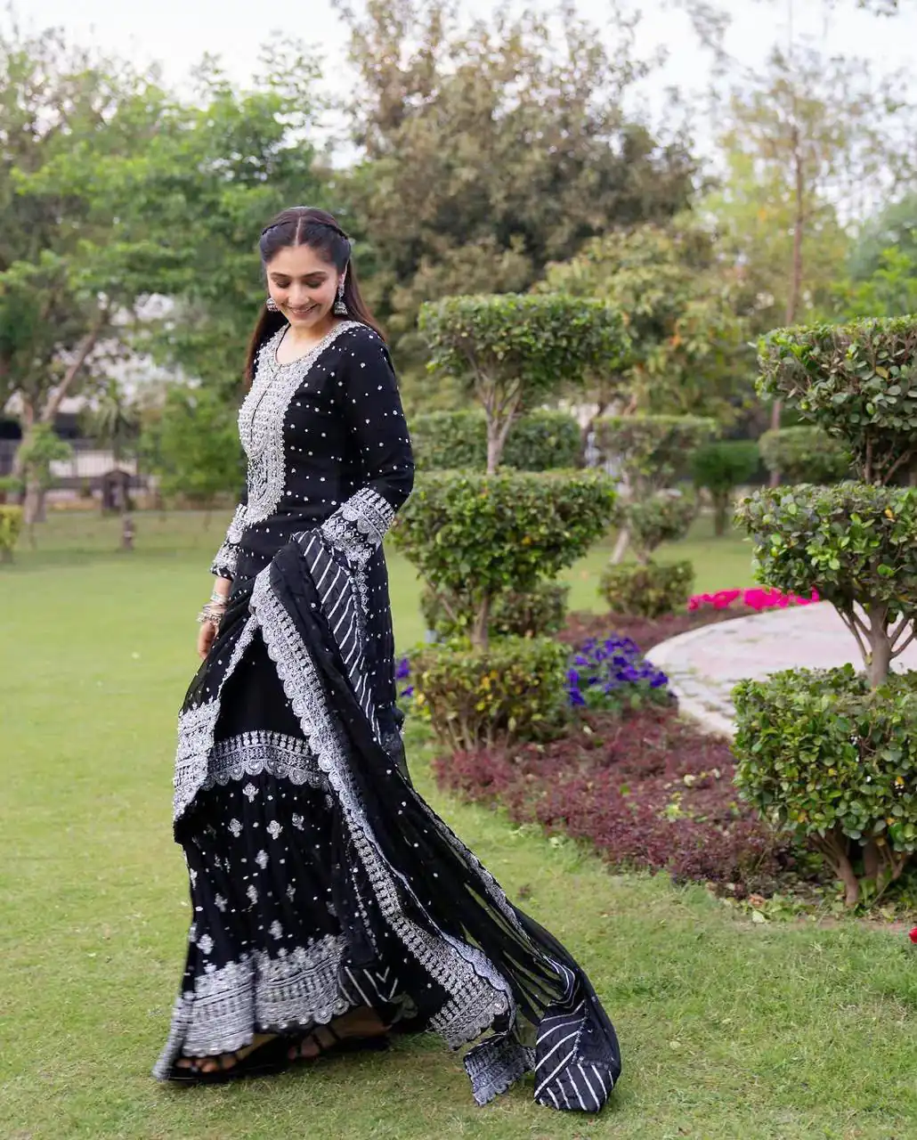 ZB 5064 Black Faux Georgette Salwar Suit with Embroidery Work. Available at ₹2049 only. Delivery 4-6 Working Days. Shop now. | Jump Suits, Salwar suit, Designer Suits, Casual Suits, Creative suits, Palazzo Suits, Party Wear Suits, Patiala Suits, Straight Suits