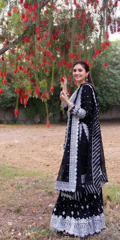 ZB 5064 Black Faux Georgette Salwar Suit with Embroidery Work. Available at ₹2049 only. Delivery 4-6 Working Days. Shop now. | Jump Suits, Salwar suit, Designer Suits, Casual Suits, Creative suits, Palazzo Suits, Party Wear Suits, Patiala Suits, Straight Suits