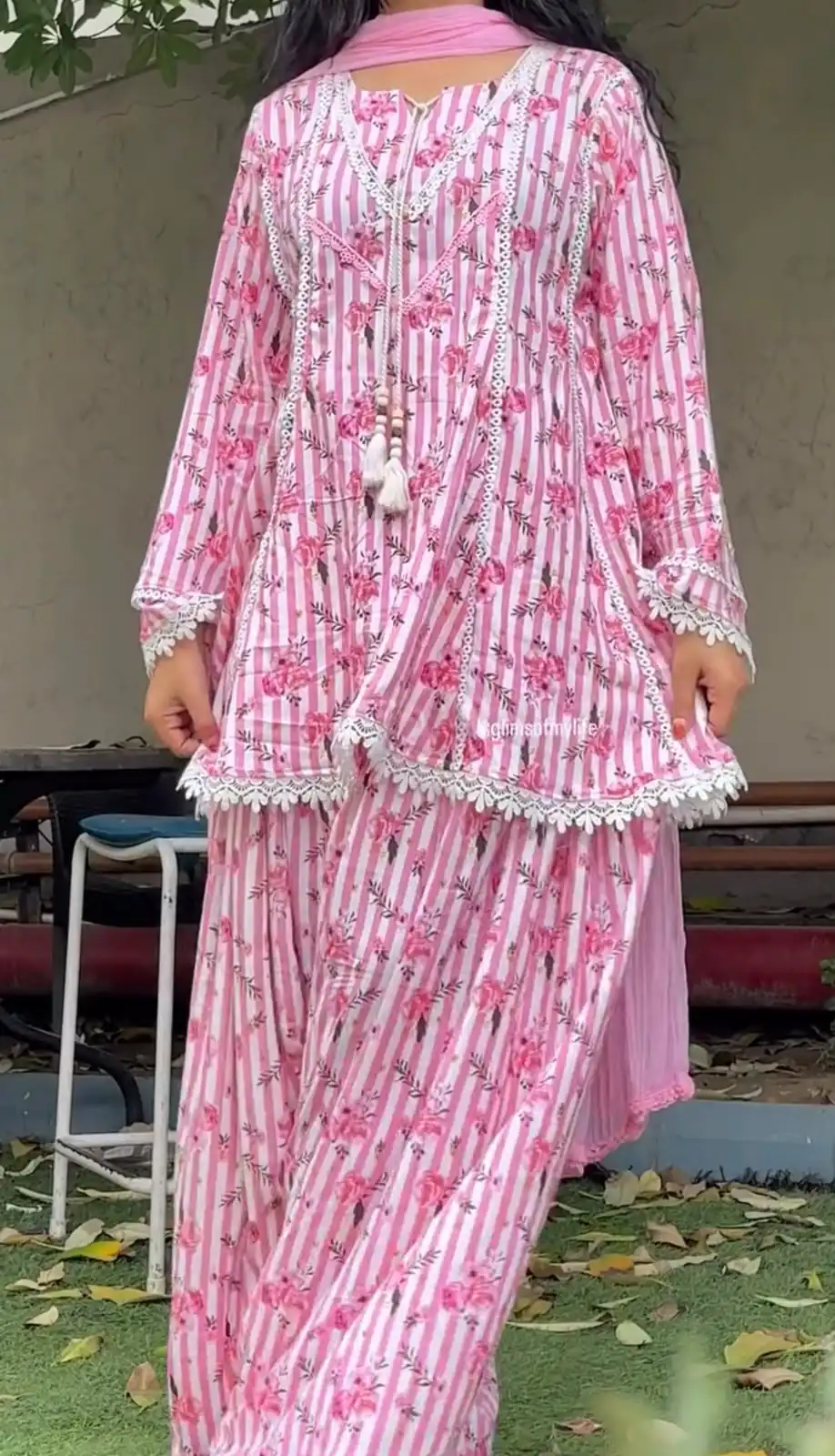 Classic Pink Natural Crap Printed Work Salwar Suit