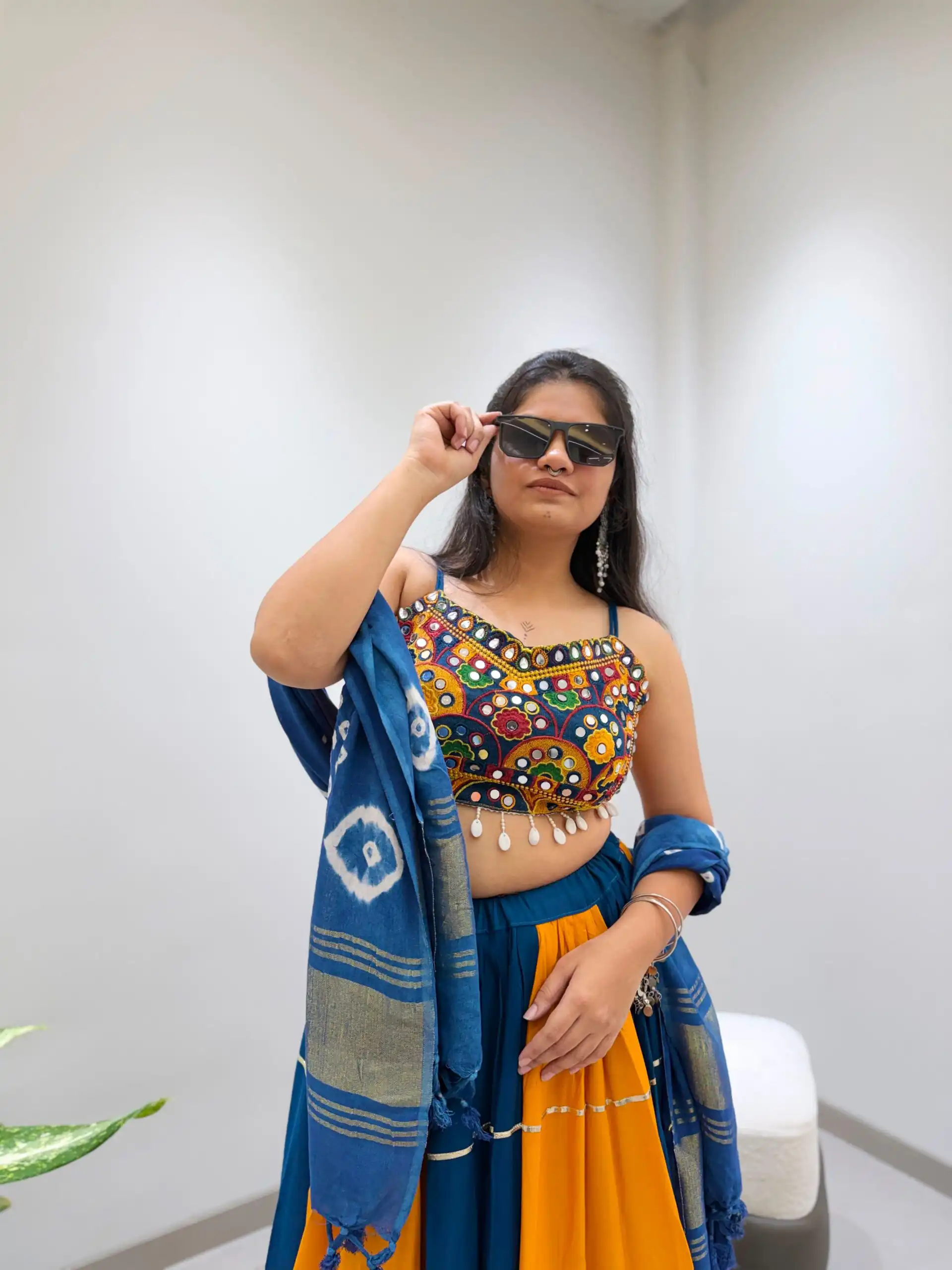 Trendy Blue Rayon Embroider Work Lehenga Choli - Image 7