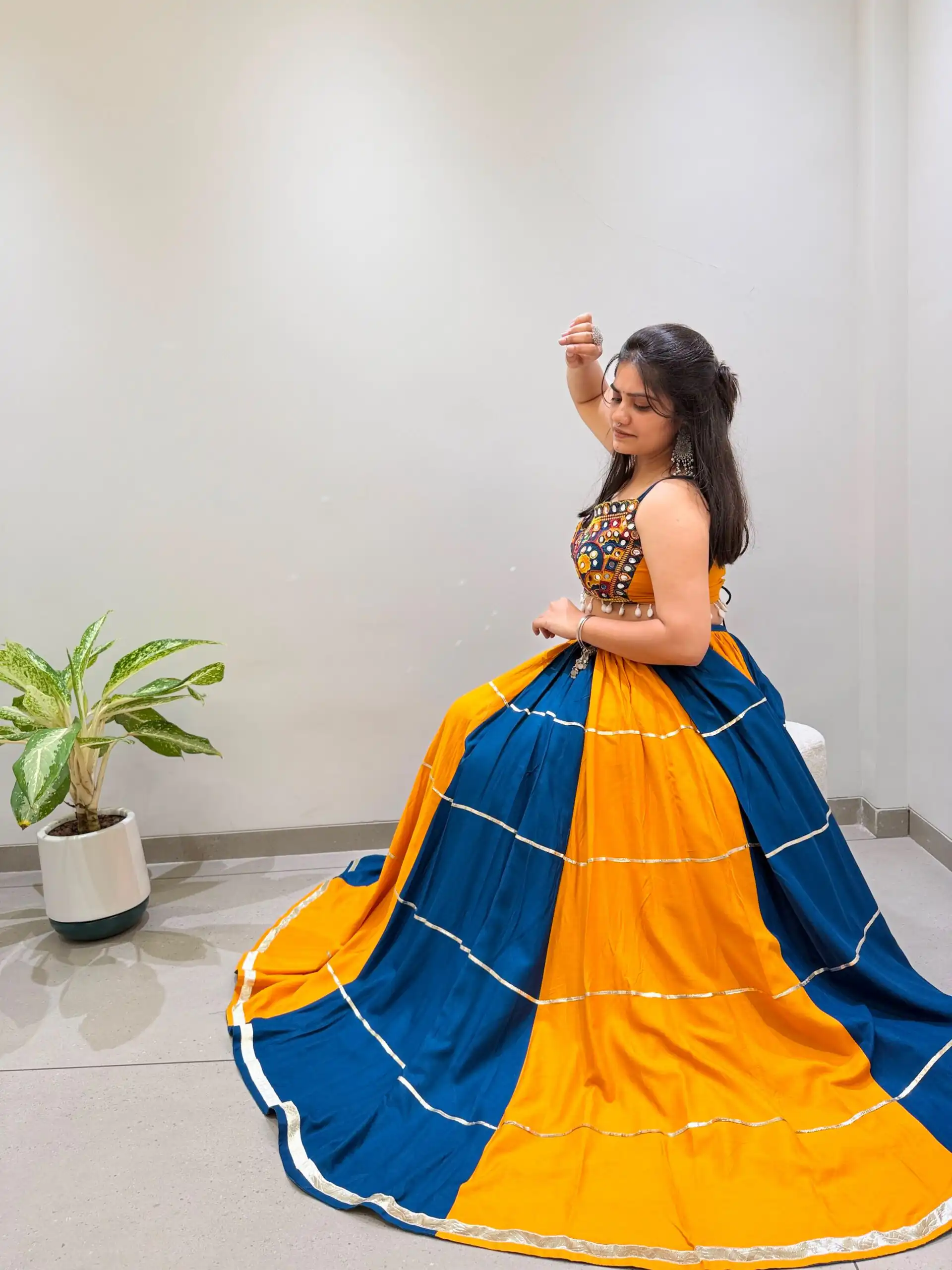 Trendy Blue Rayon Embroider Work Lehenga Choli - Image 2