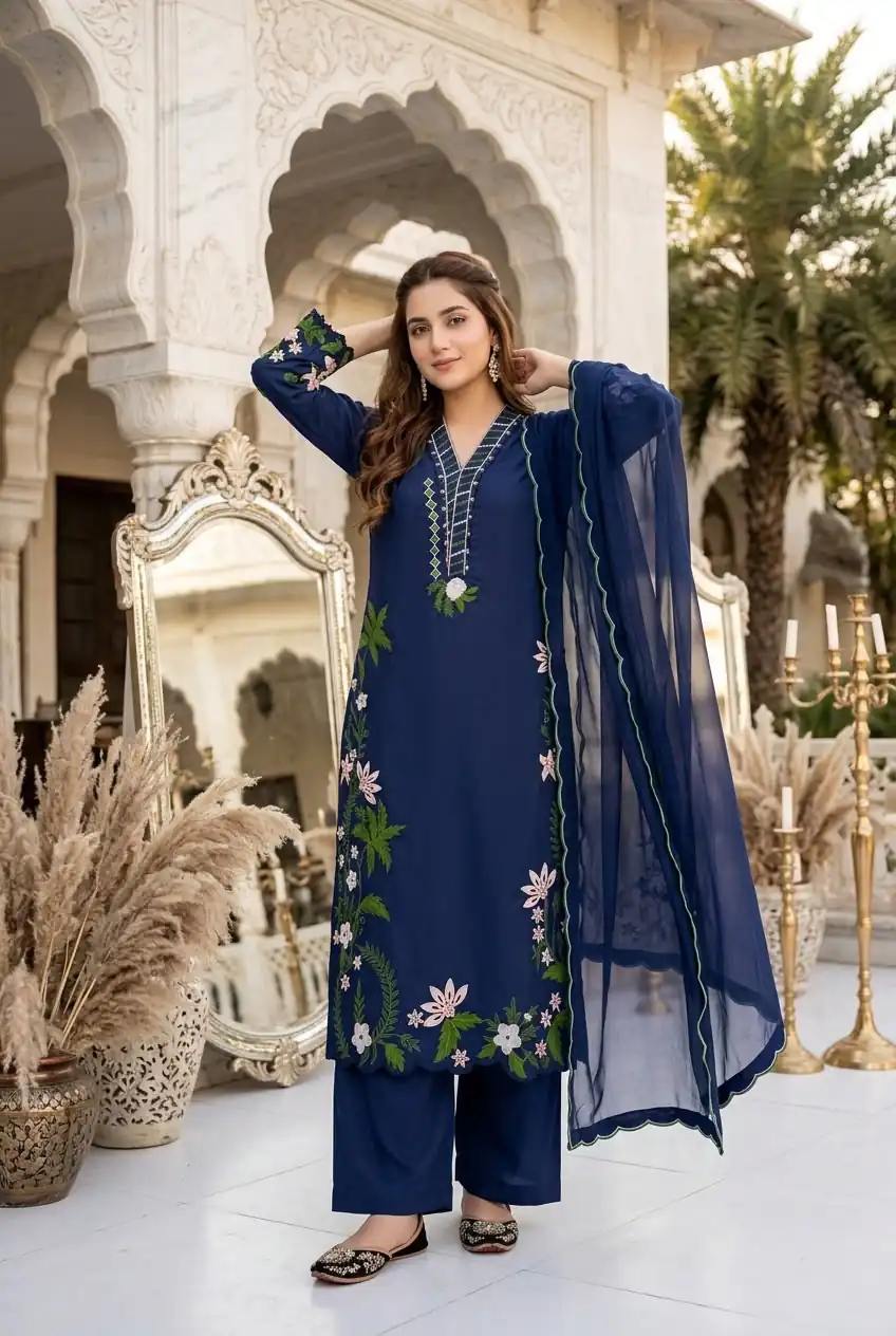 ST 249 Blue Roman Silk Salwar Suit with Sequins Work & Embroidery Work. Available at ₹2099 only. Delivery 4-6 Working Days. Shop now. | Jump Suits, Salwar suit, Designer Suits, Casual Suits, Creative suits, Palazzo Suits, Party Wear Suits, Patiala Suits, Straight Suits