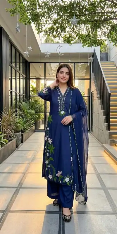 ST 249 Blue Roman Silk Salwar Suit with Sequins Work & Embroidery Work. Available at ₹2099 only. Delivery 4-6 Working Days. Shop now. | Jump Suits, Salwar suit, Designer Suits, Casual Suits, Creative suits, Palazzo Suits, Party Wear Suits, Patiala Suits, Straight Suits