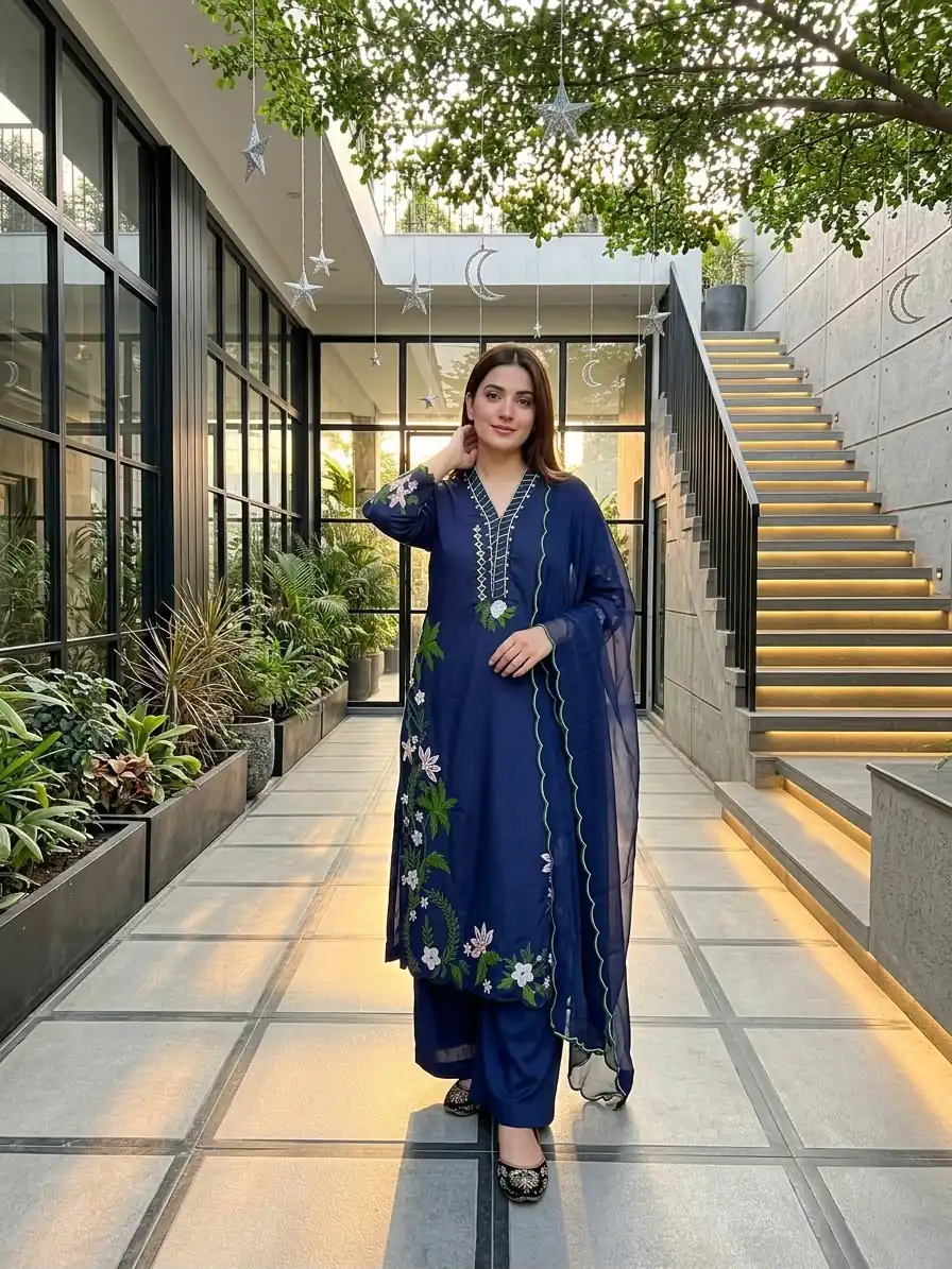 ST 249 Blue Roman Silk Salwar Suit with Sequins Work & Embroidery Work. Available at ₹2099 only. Delivery 4-6 Working Days. Shop now. | Jump Suits, Salwar suit, Designer Suits, Casual Suits, Creative suits, Palazzo Suits, Party Wear Suits, Patiala Suits, Straight Suits