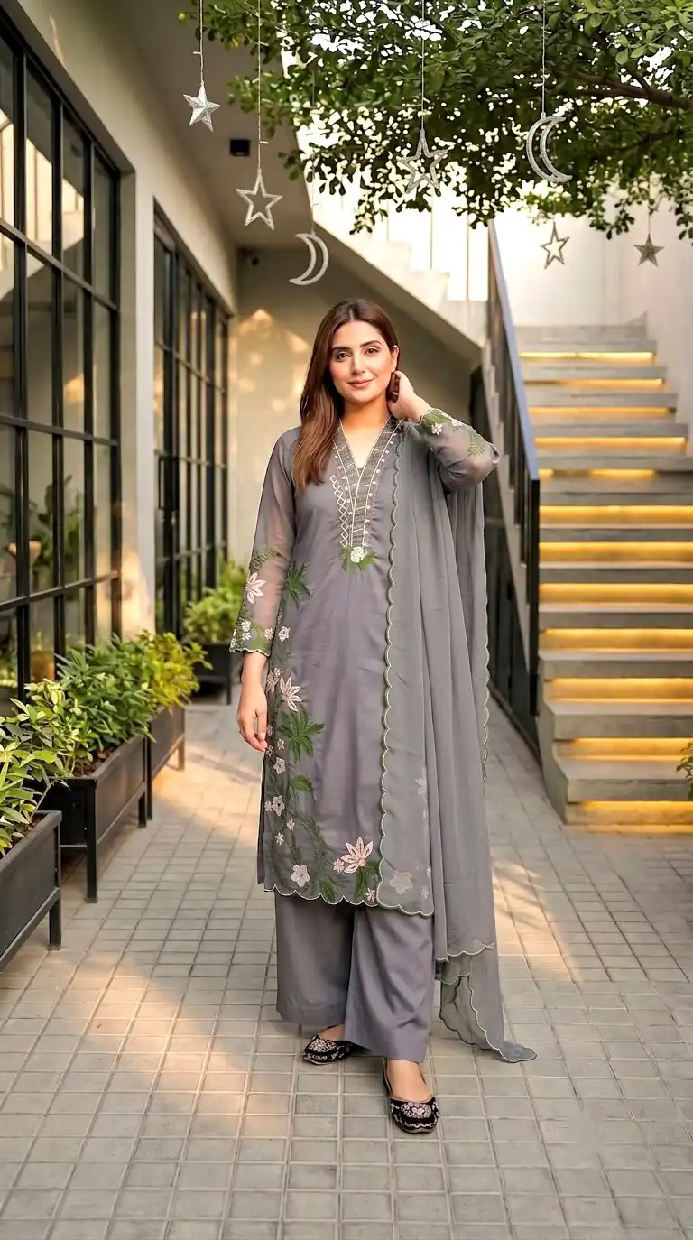 ST 249 Grey Roman Silk Salwar Suit with Sequins Work & Embroidery Work. Available at ₹2099 only. Delivery 4-6 Working Days. Shop now. | Jump Suits, Salwar suit, Designer Suits, Casual Suits, Creative suits, Palazzo Suits, Party Wear Suits, Patiala Suits, Straight Suits