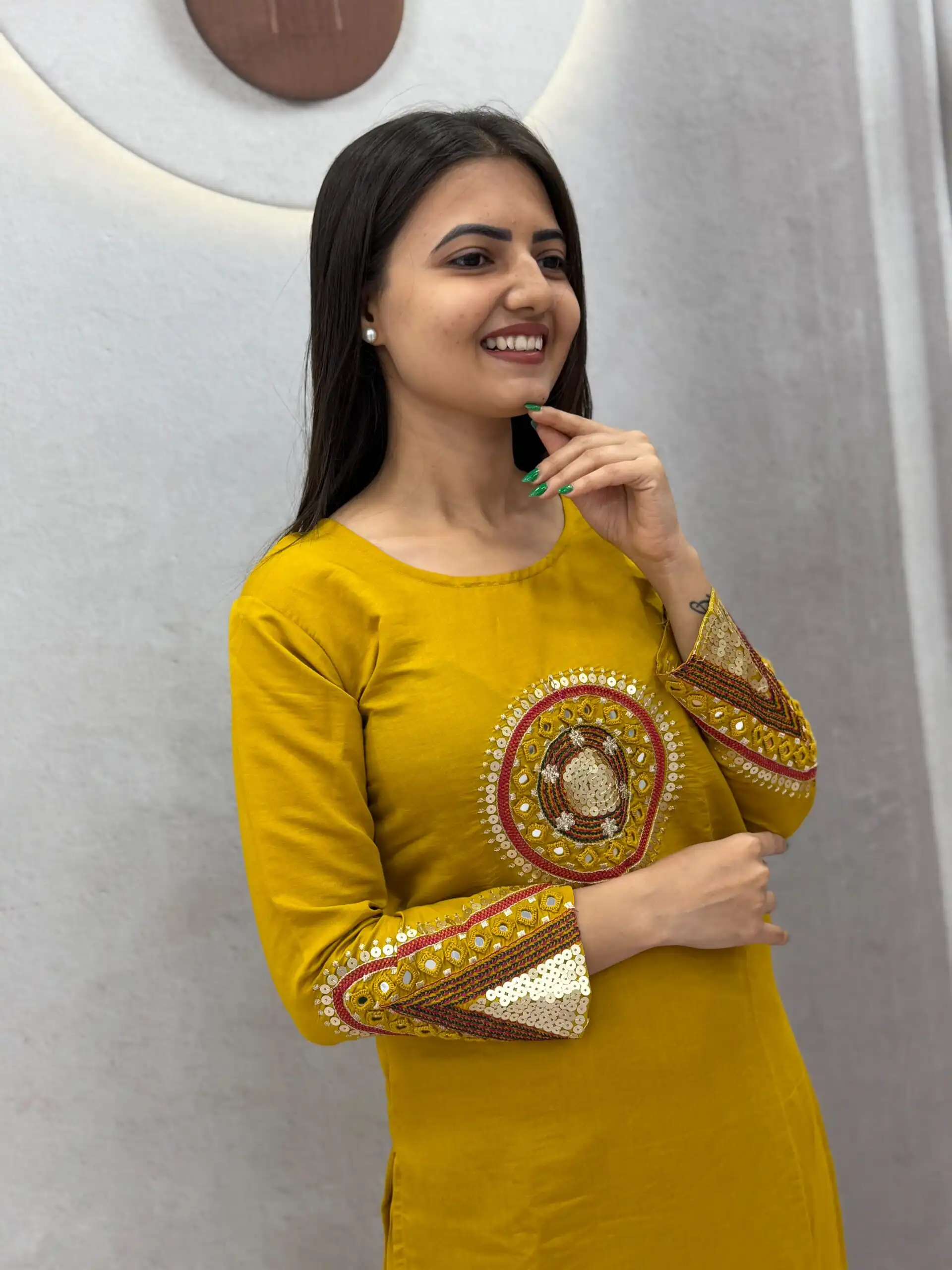 PC 598 Mustered Roman Silk Salwar Suit with Sequins Work & Embroidery Work. Available at ₹2099 only. Delivery 4-6 Working Days. Shop now. | Jump Suits, Salwar suit, Designer Suits, Casual Suits, Creative suits, Palazzo Suits, Party Wear Suits, Patiala Suits, Straight Suits