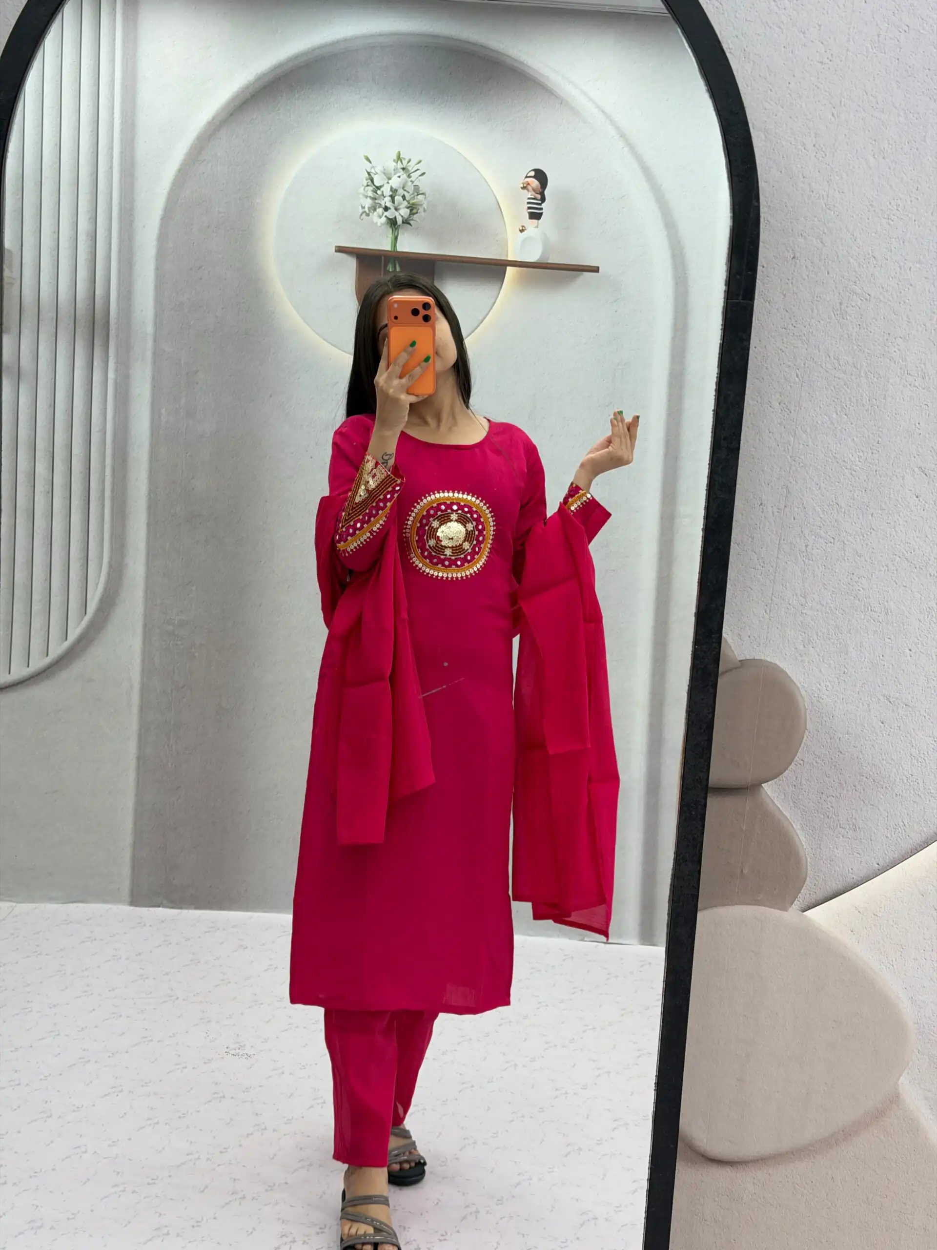 PC 598 Pink Roman Silk Salwar Suit with Sequins Work & Embroidery Work. Available at ₹2099 only. Delivery 4-6 Working Days. Shop now. | Jump Suits, Salwar suit, Designer Suits, Casual Suits, Creative suits, Palazzo Suits, Party Wear Suits, Patiala Suits, Straight Suits