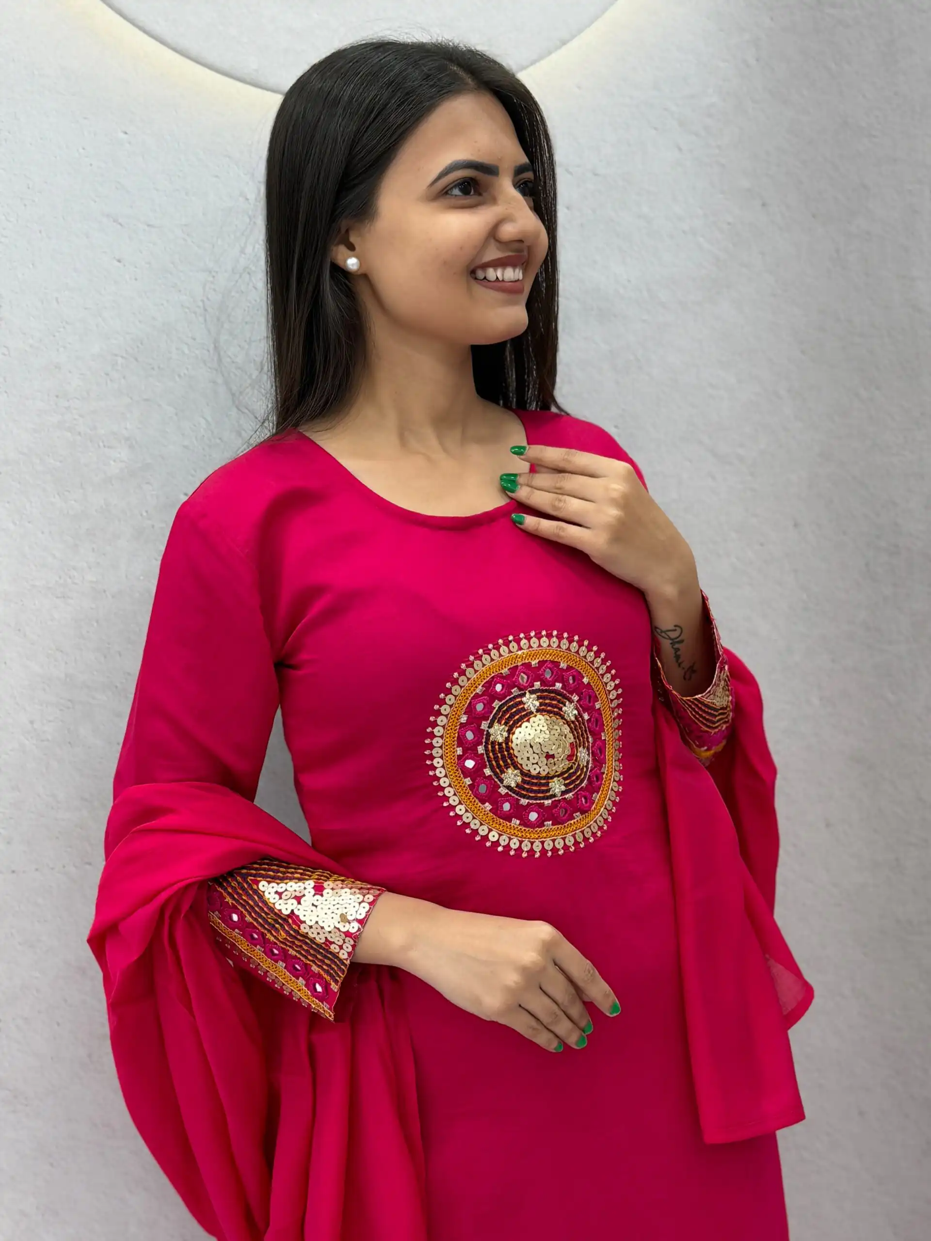 PC 598 Pink Roman Silk Salwar Suit with Sequins Work & Embroidery Work. Available at ₹2099 only. Delivery 4-6 Working Days. Shop now. | Jump Suits, Salwar suit, Designer Suits, Casual Suits, Creative suits, Palazzo Suits, Party Wear Suits, Patiala Suits, Straight Suits
