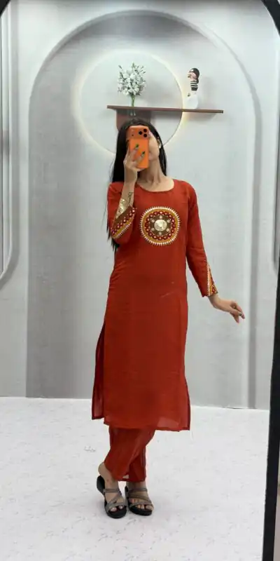 PC 598 Rust Roman Silk Salwar Suit with Sequins Work & Embroidery Work. Available at ₹2099 only. Delivery 4-6 Working Days. Shop now. | Jump Suits, Salwar suit, Designer Suits, Casual Suits, Creative suits, Palazzo Suits, Party Wear Suits, Patiala Suits, Straight Suits