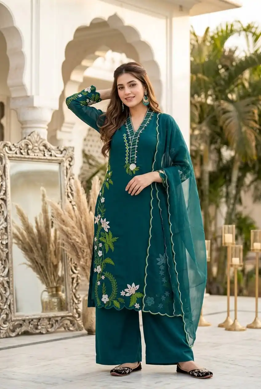 ST 249 Teal Roman Silk Salwar Suit with Sequins Work & Embroidery Work. Available at ₹2099 only. Delivery 4-6 Working Days. Shop now. | Jump Suits, Salwar suit, Designer Suits, Casual Suits, Creative suits, Palazzo Suits, Party Wear Suits, Patiala Suits, Straight Suits
