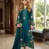 ST 249 Teal Roman Silk Salwar Suit with Sequins Work & Embroidery Work. Available at ₹2099 only. Delivery 4-6 Working Days. Shop now. | Jump Suits, Salwar suit, Designer Suits, Casual Suits, Creative suits, Palazzo Suits, Party Wear Suits, Patiala Suits, Straight Suits