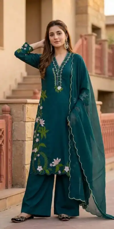 ST 249 Teal Roman Silk Salwar Suit with Sequins Work & Embroidery Work. Available at ₹2099 only. Delivery 4-6 Working Days. Shop now. | Jump Suits, Salwar suit, Designer Suits, Casual Suits, Creative suits, Palazzo Suits, Party Wear Suits, Patiala Suits, Straight Suits