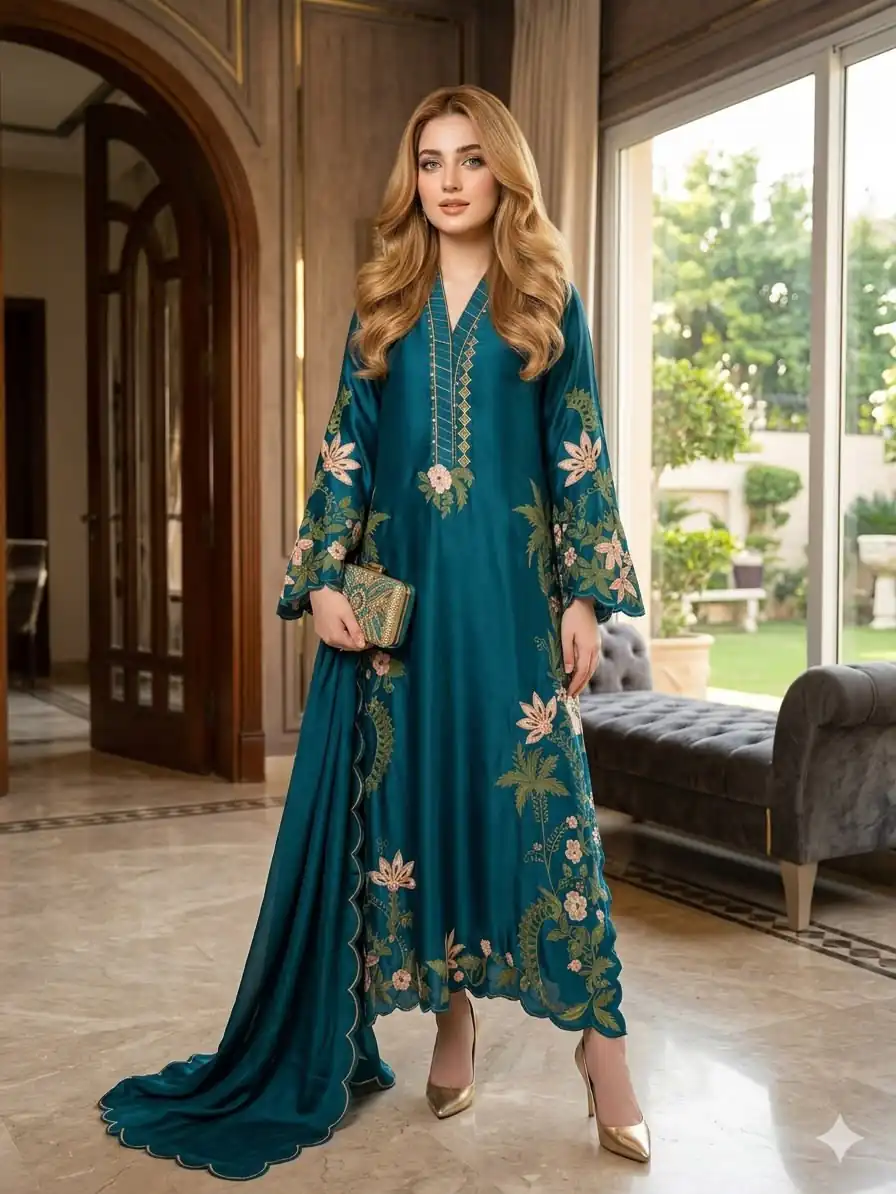 ST 249 Teal Roman Silk Salwar Suit with Sequins Work & Embroidery Work. Available at ₹2099 only. Delivery 4-6 Working Days. Shop now. | Jump Suits, Salwar suit, Designer Suits, Casual Suits, Creative suits, Palazzo Suits, Party Wear Suits, Patiala Suits, Straight Suits