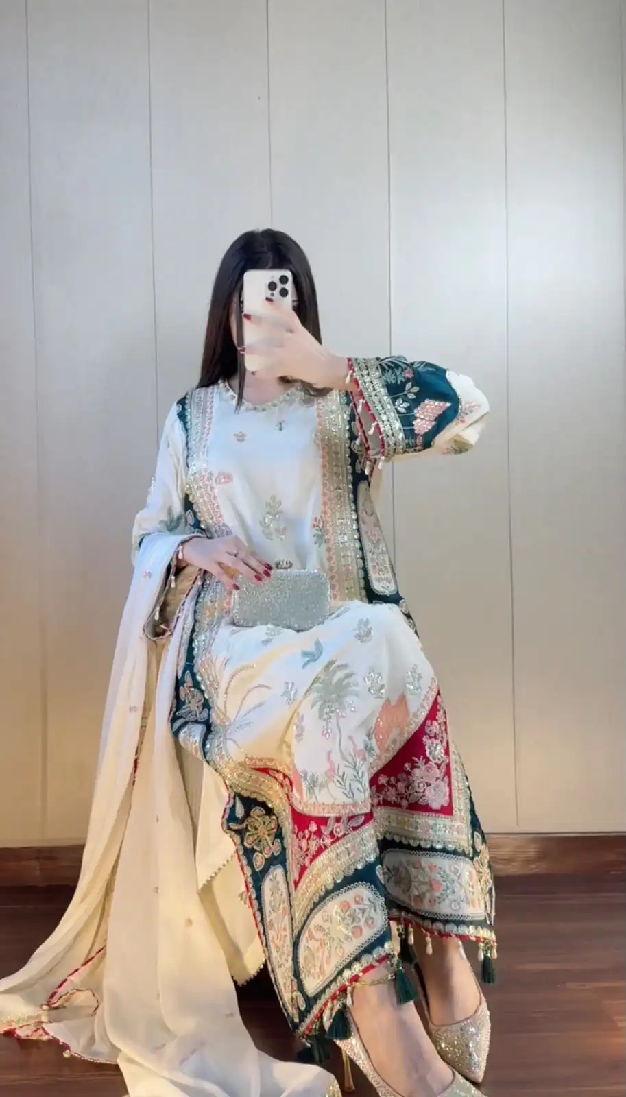 LG 2141 White Star Silk Salwar Suit with Embroidery Work & Sequins Work. Festive Deal ₹2999. Delivery 4-6 Working Days. Shop now. | Jump Suits, Salwar suit, Designer Suits, Casual Suits, Creative suits, Palazzo Suits, Party Wear Suits, Patiala Suits, Straight Suits
