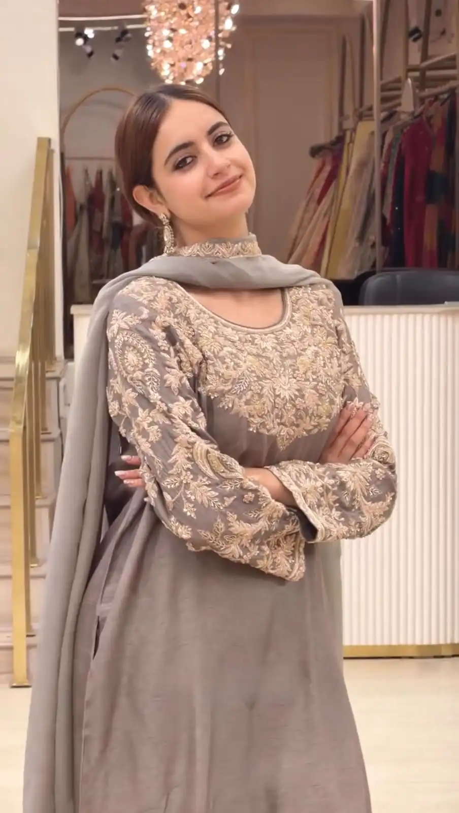 AD 242 Grey Color Chinon Silk Salwar Suit with Embroidery Work. Online Get it for ₹2249. Delivery 4-6 Working Days. Shop now. | Jump Suits, Salwar suit, Designer Suits, Casual Suits, Creative suits, Palazzo Suits, Party Wear Suits, Patiala Suits, Straight Suits
