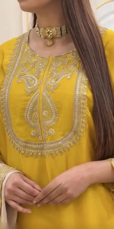 NSR 908 Yellow Color Chinon Silk Salwar Suit with Embroidery Work. Online Get it for ₹2399. Delivery 4-6 Working Days. Shop now. | Jump Suits, Salwar suit, Designer Suits, Casual Suits, Creative suits, Palazzo Suits, Party Wear Suits, Patiala Suits, Straight Suits
