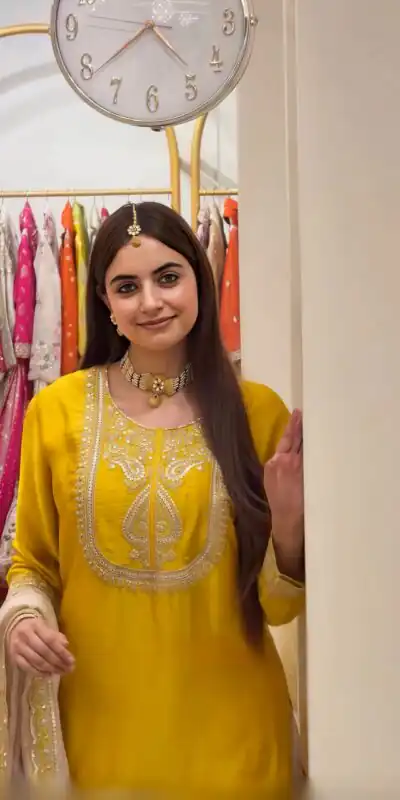 NSR 908 Yellow Color Chinon Silk Salwar Suit with Embroidery Work. Online Get it for ₹2399. Delivery 4-6 Working Days. Shop now. | Jump Suits, Salwar suit, Designer Suits, Casual Suits, Creative suits, Palazzo Suits, Party Wear Suits, Patiala Suits, Straight Suits