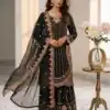 VLM 331 Black Faux Georgette Salwar Suit erfect for Wedding, Party, Mehendi, Pongal, Reception – . Available at ₹2449 only. Delivery 4-6 Working Days | Jump Suits, Salwar suit, Designer Suits, Casual Suits, Creative suits, Palazzo Suits, Party Wear Suits, Patiala Suits, Straight Suits