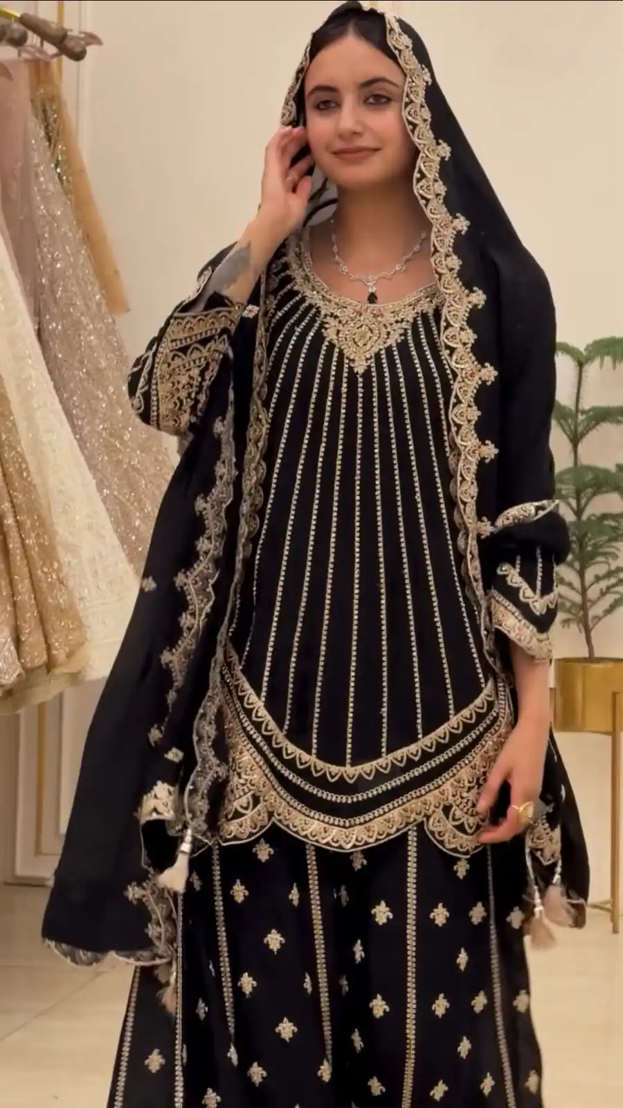 VLM 331 Black Faux Georgette Salwar Suit erfect for Wedding, Party, Mehendi, Pongal, Reception – . Available at ₹2449 only. Delivery 4-6 Working Days | Jump Suits, Salwar suit, Designer Suits, Casual Suits, Creative suits, Palazzo Suits, Party Wear Suits, Patiala Suits, Straight Suits