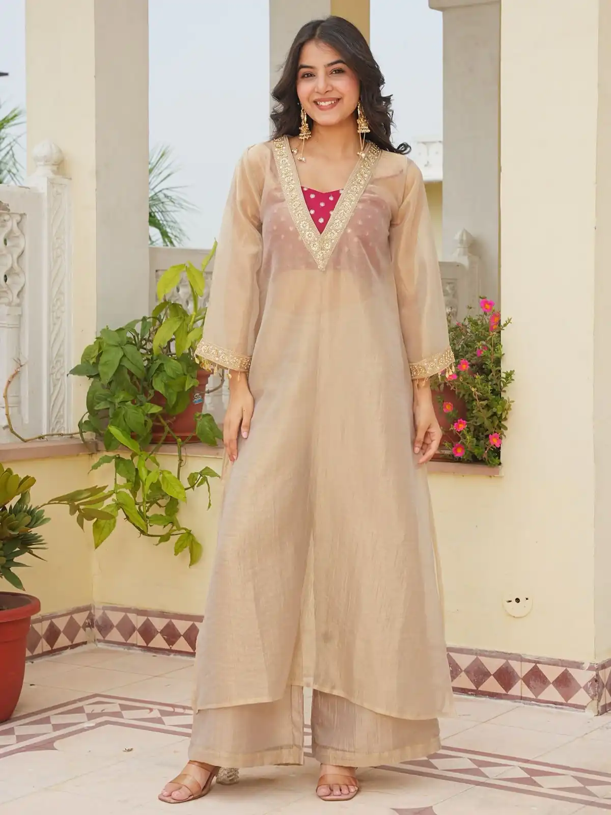 AD 241 Cream in Golden Tissue Embroidery Work & Sequins Work Salwar Suit. Get it for ₹2149. Delivery 4-6 Working Days. Shop now. | Jump Suits, Salwar suit, Designer Suits, Casual Suits, Creative suits, Palazzo Suits, Party Wear Suits, Patiala Suits, Straight Suits