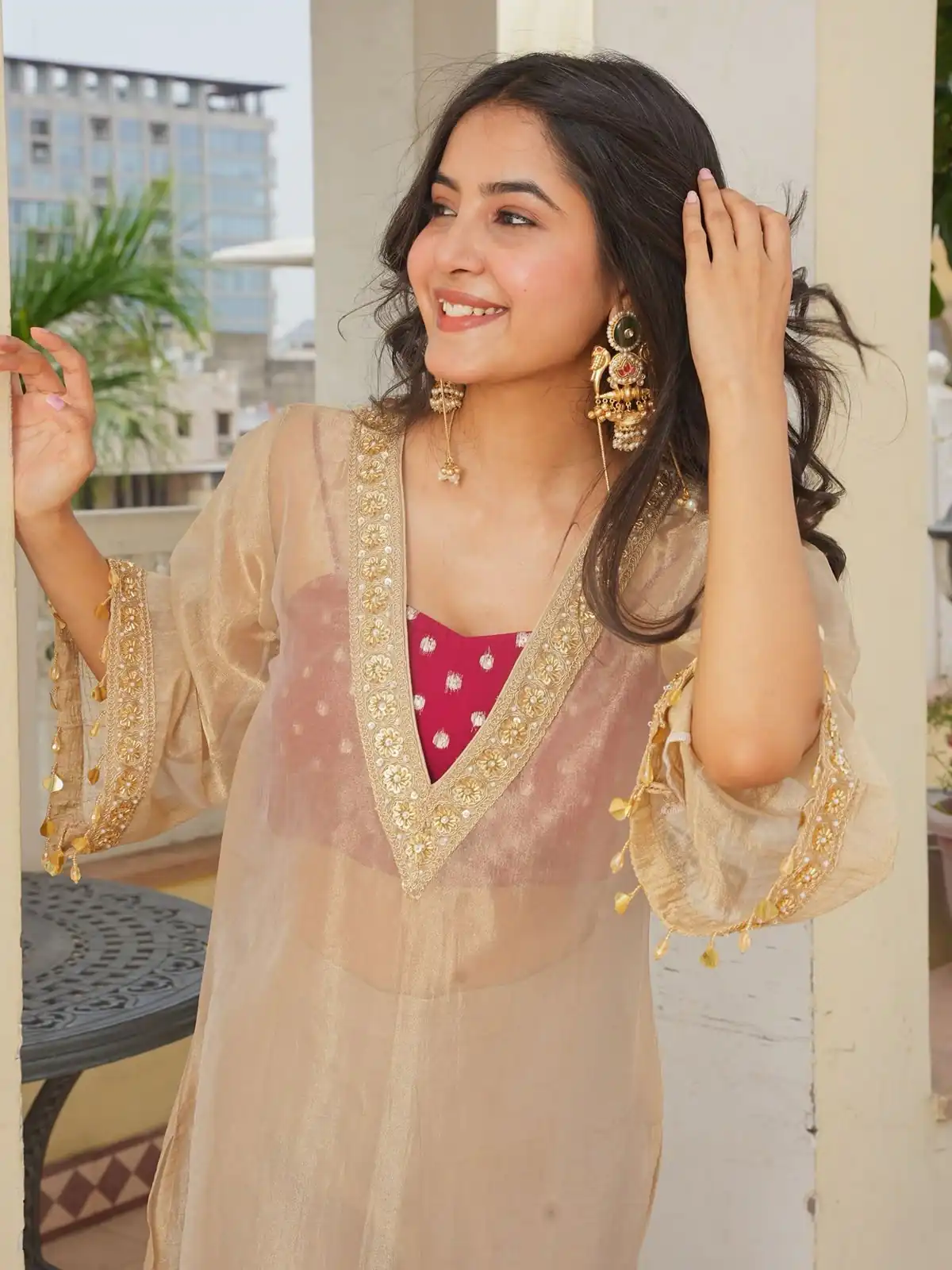 AD 241 Cream in Golden Tissue Embroidery Work & Sequins Work Salwar Suit. Get it for ₹2149. Delivery 4-6 Working Days. Shop now. | Jump Suits, Salwar suit, Designer Suits, Casual Suits, Creative suits, Palazzo Suits, Party Wear Suits, Patiala Suits, Straight Suits