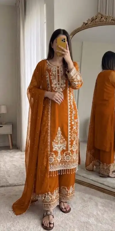 SRK 5365 Mastered Faux Georgette Salwar Suit erfect for Wedding, Party, Mehendi, Pongal, Reception – . Available at ₹2449 only. Delivery 4-6 Working Days | Jump Suits, Salwar suit, Designer Suits, Casual Suits, Creative suits, Palazzo Suits, Party Wear Suits, Patiala Suits, Straight Suits